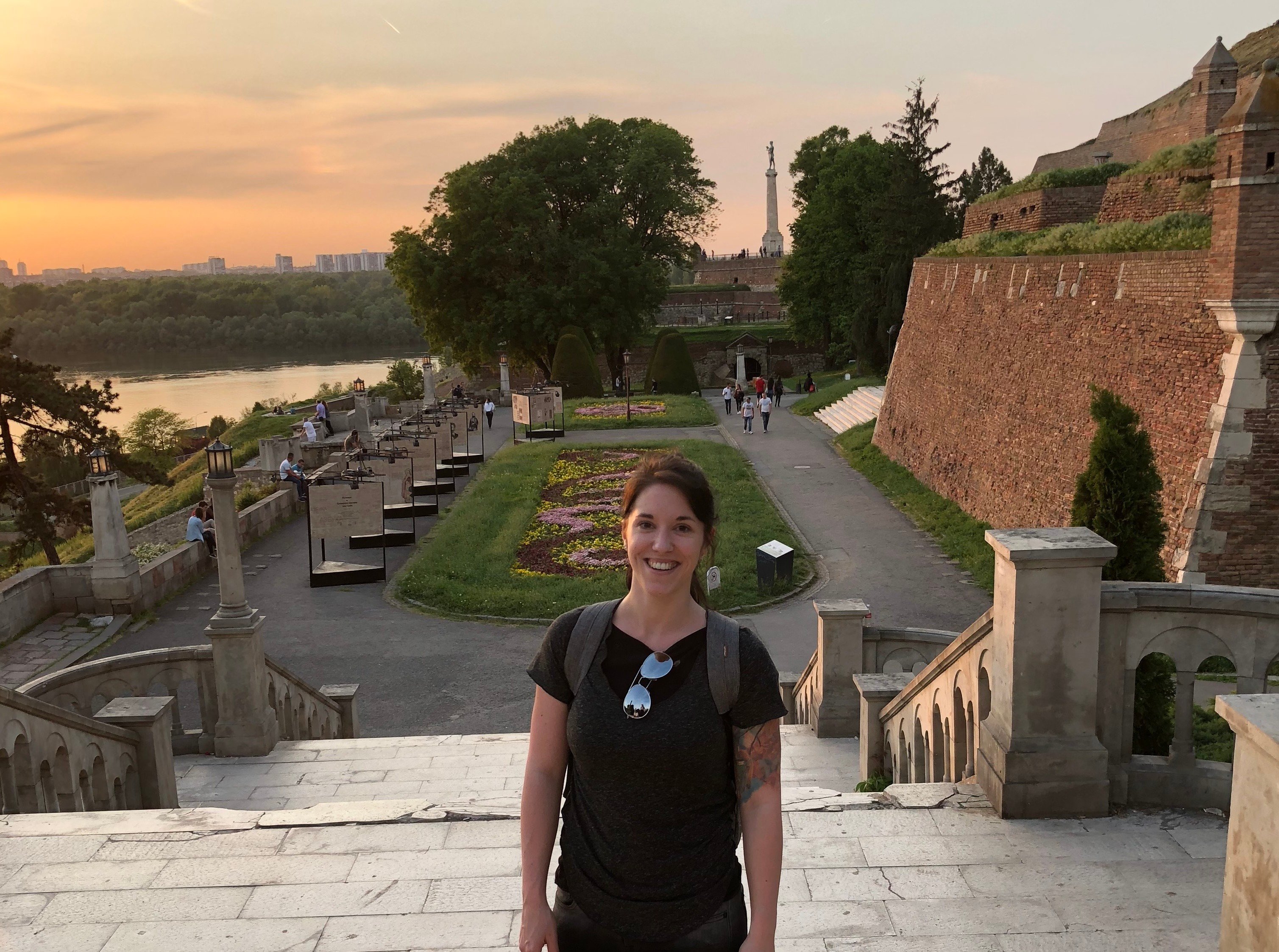 Celia zu Besuch bei der Festung von Belgrad